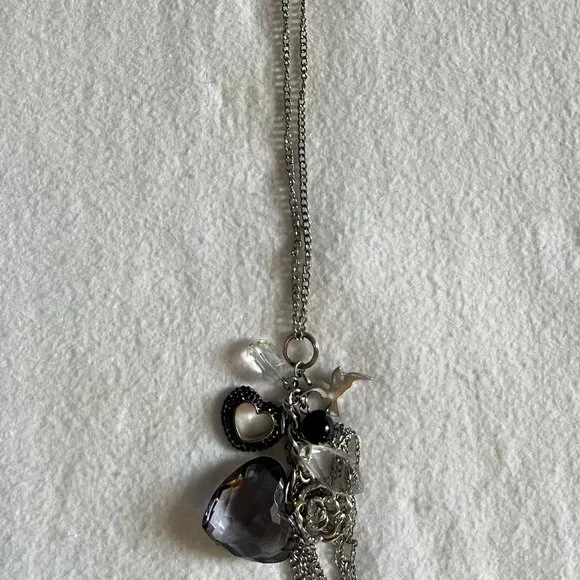 ‘Funky’ Silver Tone w/ Crystals & Charms by Avenue - Picture 2 of 6